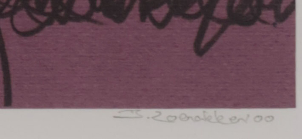 Bert Loerakker: Zeefdruk, Z.T. - Ingelijst kopen? Bied vanaf 40!