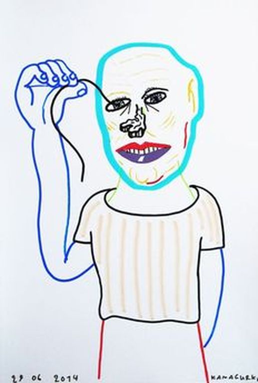 KAMAGURKA grote tekening uit  2014 kopen? Bied vanaf 300!