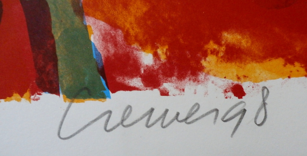 Jan Cremer - zeefdruk: L'histoire des Coeurs II- 1998 kopen? Bied vanaf 225!