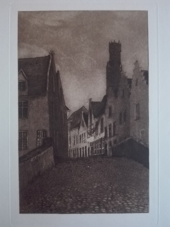 Omer Coppens (1864-1924), ets, Rue a Bruges kopen? Bied vanaf 15!