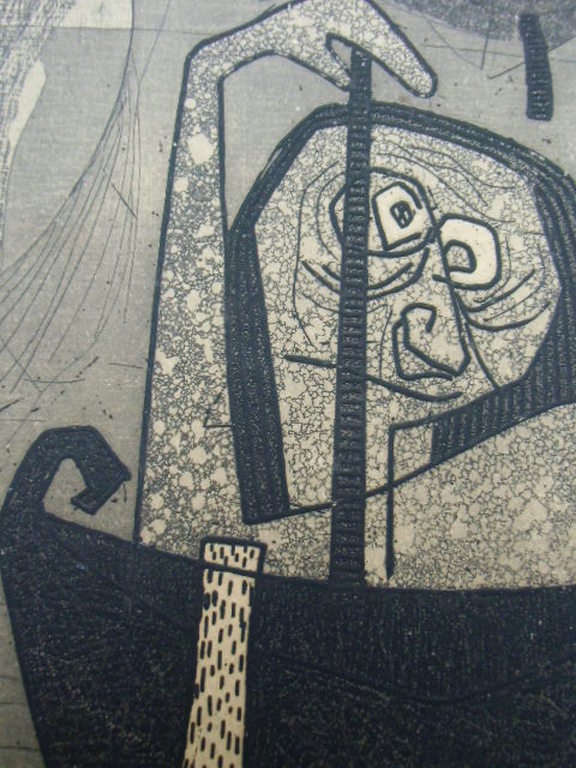 DE BOSGODIN BROUWT HET BIER // ETS EN RELIEFDRUK VAN HARRY VAN KRUININGEN verkocht voor € 60!