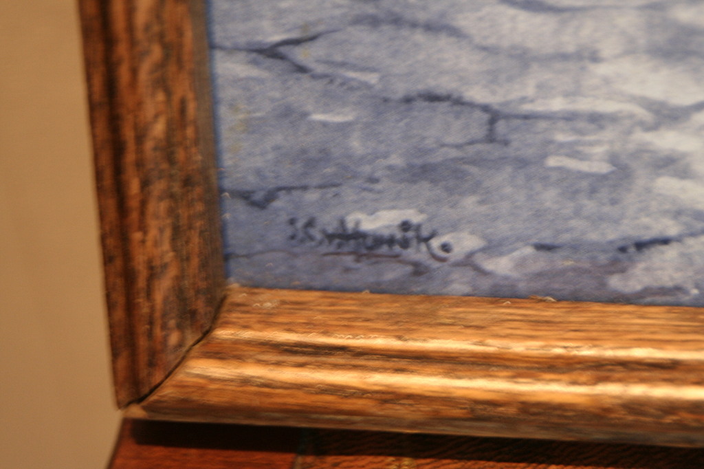 Houten dienblad met delftsblauwe tegels, J.S. van Hunnik, titel  kopen? Bied vanaf 1!