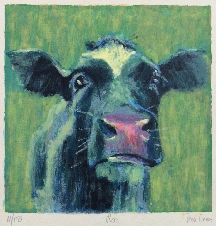 Theo Onnes: zeefdruk " Roos " kopen? Bied vanaf 50!