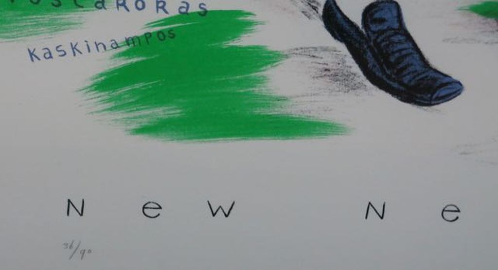 Theo van de Goor: Zeefdruk, New Netherland -Ingelijst kopen? Bied vanaf 35!