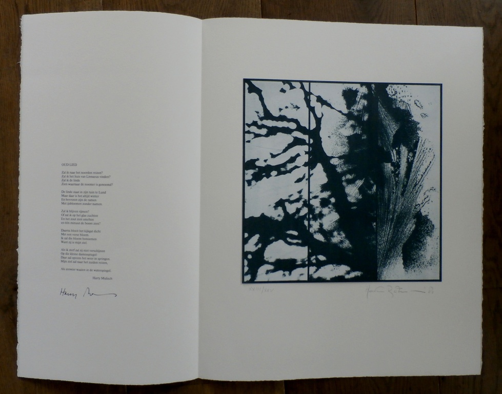 Harm Botman - grafiek: Gomme BichromatÃ©e - 1983 + Harry Mulisch gedicht (gesign) kopen? Bied vanaf 50!