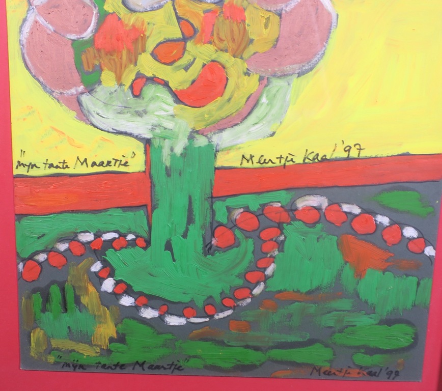 Meertje Kaal: Acryl op karton, Mijn tante Maartje - Ingelijst kopen? Bied vanaf 1!