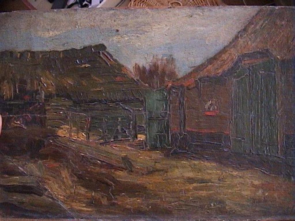 Gijs Kramer, Boerenerf bij Utrecht, olieverf op board, 30 x 40 gesigneerd kopen? Bied vanaf 20!
