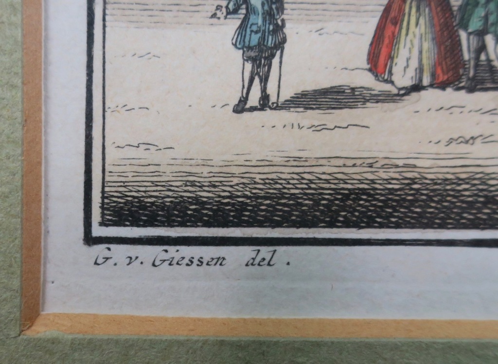 Gerrit van Giessen: Handgekleurde gravure, De Groote of St ... - Ingelijst kopen? Bied vanaf 1!