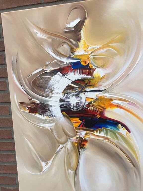 Gena - Abstract. Acrylverf op doek - 2017 - Gesigneerd. kopen? Bied vanaf 150!