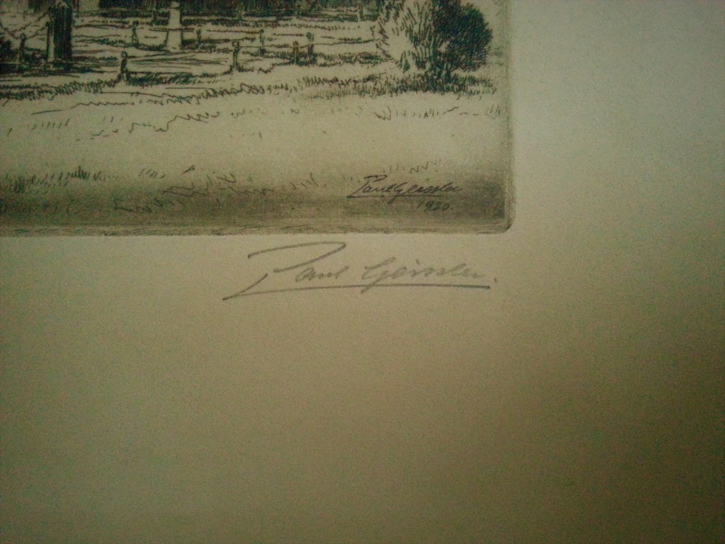 PAUL GEISSLER - Ets - Handgesigneerd - 1920 kopen? Bied vanaf 10!