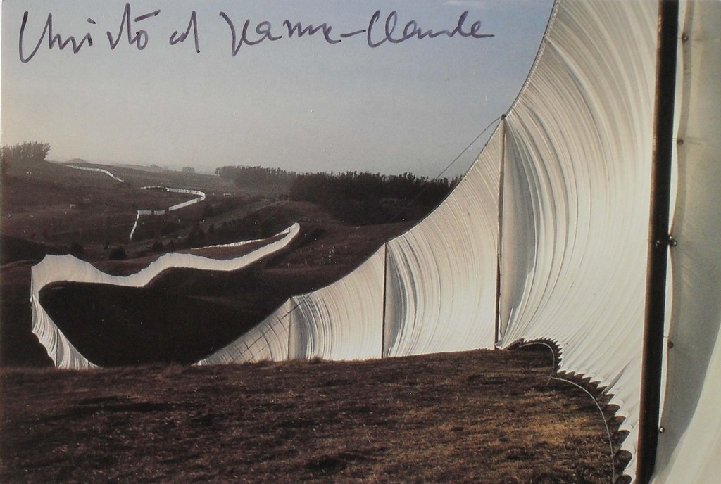 Christo -  Running Fence , Project for California 1972/76 - handgesigneerd verkocht voor € 45!