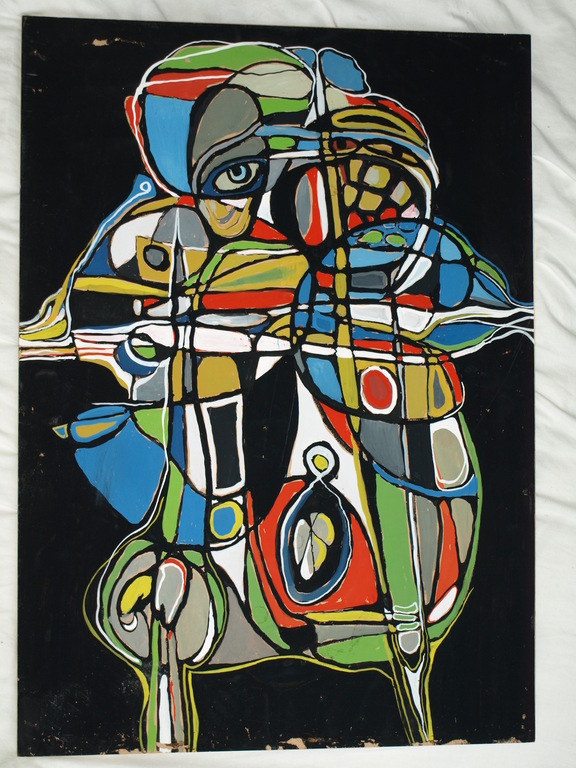 Onbekende kunstenaar : Gouache – ‘Michelinmannetje’ – ca 1970  kopen? Bied vanaf 1!