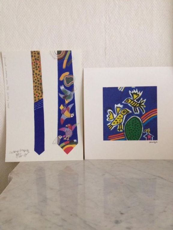 Corneille, Lot van 2: zeefdrukken the Tie en de Stropdas . verkocht voor € 35!