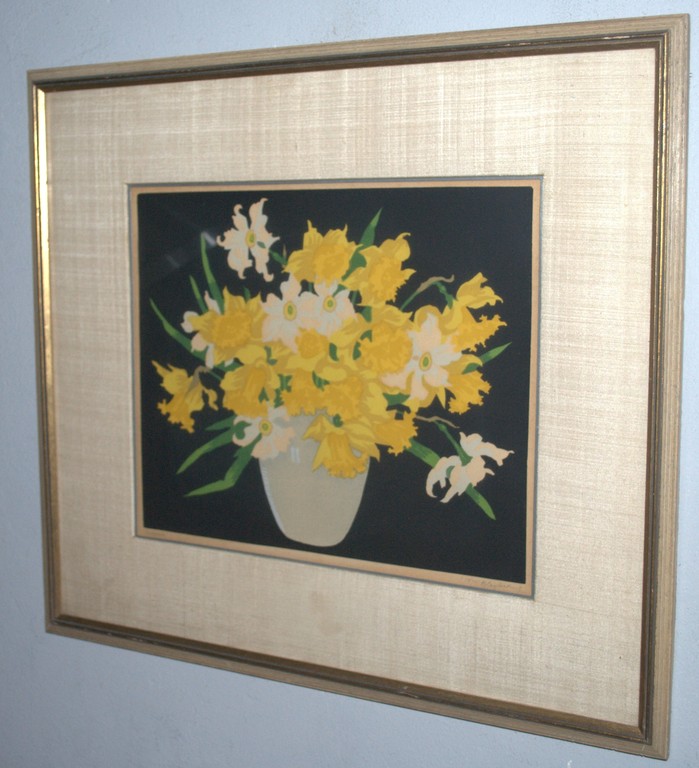 T.T.Blaylock (Schotland) - Narcissen, houtsnede rond 1910 kopen? Bied vanaf 50!