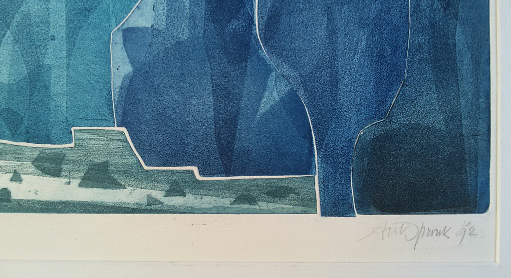 Ank Spronk - Het blauwe bos, aquatint ets kopen? Bied vanaf 65!