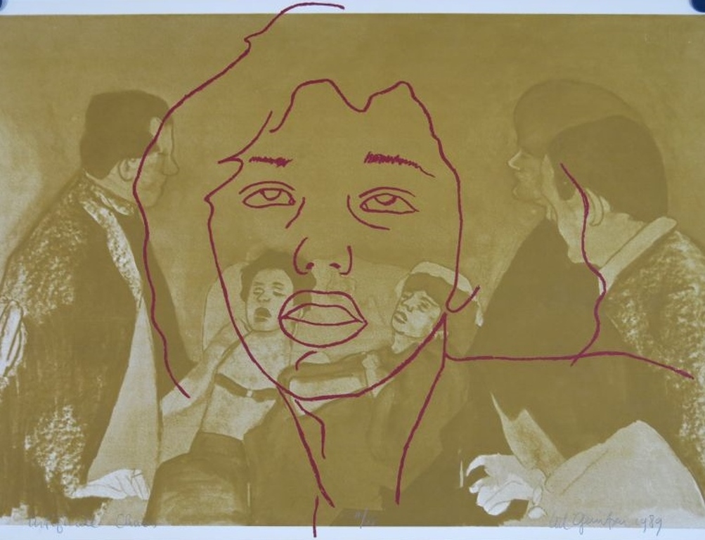 Ad Gerritsen: Zeefdruk, Artificiele Chaos (bruin) verkocht voor € 100!