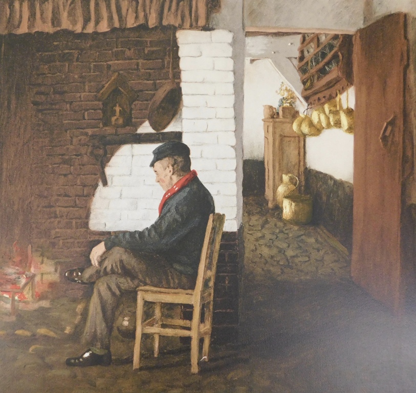 Lucien Van de Velde - Lucien van de Velde - Kleurenlitho - Staring at the Fire kopen? Bied vanaf 1!