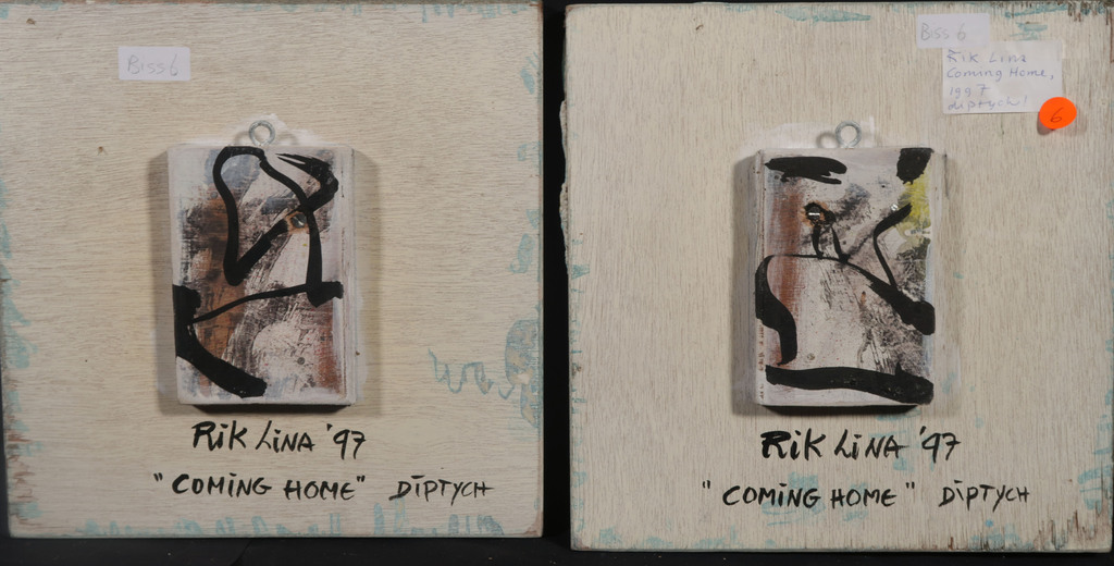 Rik Lina: Diptych 2x Olieverf op paneel, Coming Home kopen? Bied vanaf 100!