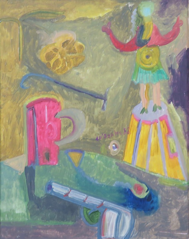 Onbekend gesigneerd: Acryl op paneel, Zonder titel - Ingelijst kopen? Bied vanaf 1!