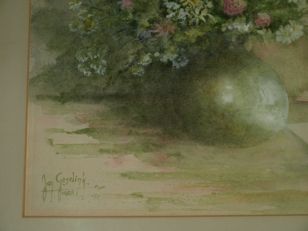 Jan Goselink (1928): Aquarel – ‘Afscheidsbrief’ – Gesigneerd en ingelijst – 1985 kopen? Bied vanaf 75!