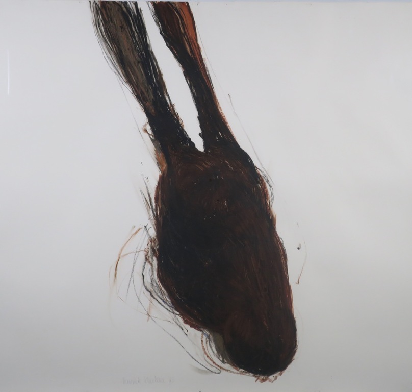 Hanneke Klinkum: Gemengde techniek op papier, Haas - Ingelijst (Groot) kopen? Bied vanaf 100!