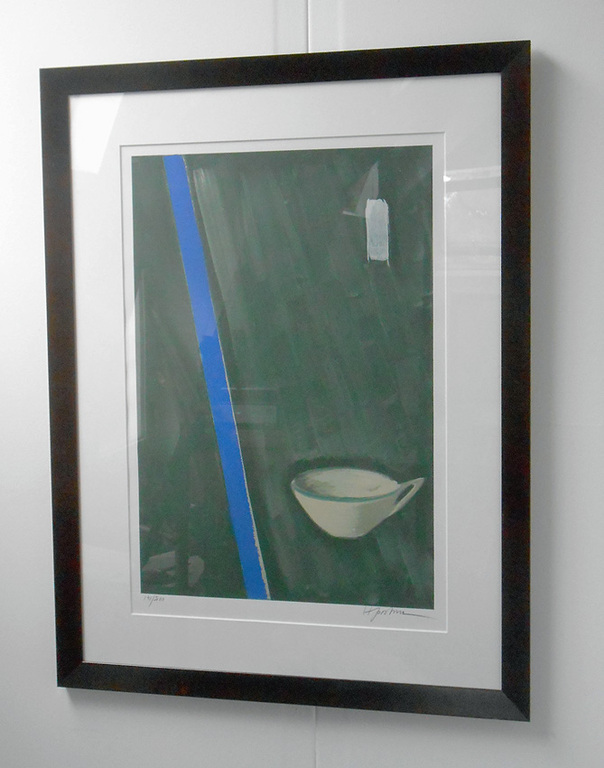 Hannes Postma, zeefdruk, Z.t. (kopje), ingelijst. kopen? Bied vanaf 50!