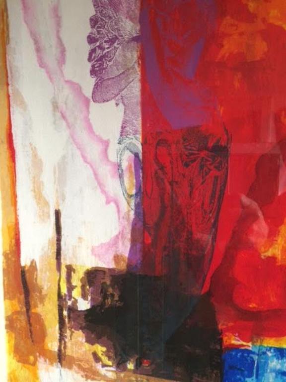 Piotr Konkel Grote zeer mooie Zeefdruk Titel Rising Ingelijst verkocht voor € 69!