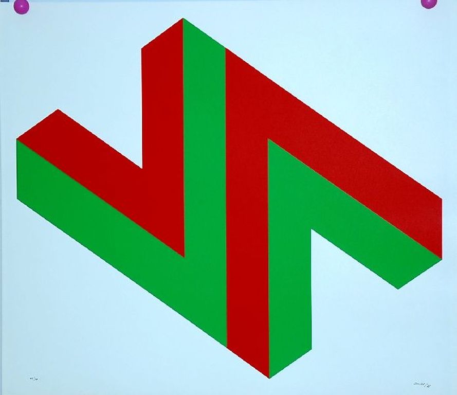 Bob Bonies: Zeefdruk. Abstracte compositie uit 1967 kopen? Bied vanaf 50!