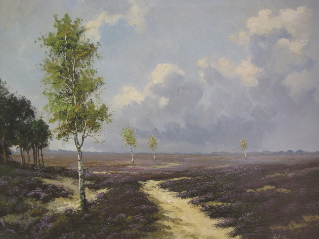 GROOT olieverf "Ochtend op Soesterheide" gesigneerd Ant. Prins  kopen? Bied vanaf 1!