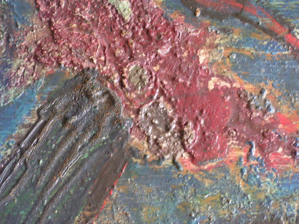 Mat Lamb - olieverf op paneel - abstract - 1996 - museum stuk. kopen? Bied vanaf 450!