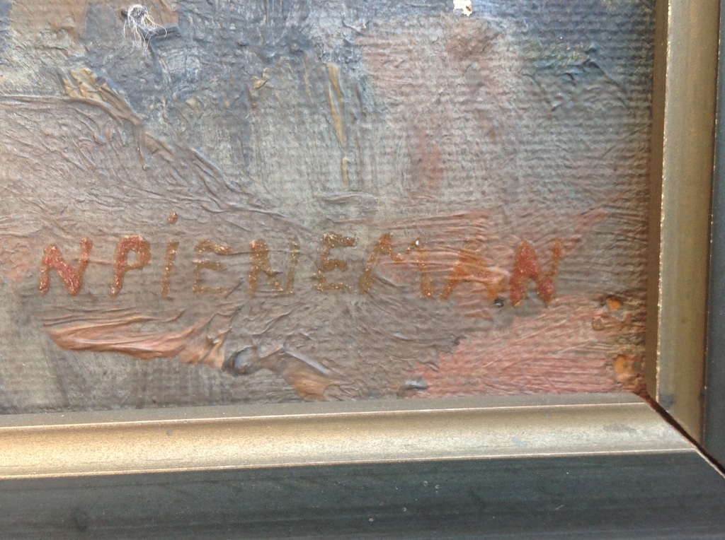 Nicolaas Pieneman ((1880-1938), olieverf op doek. Boslandschap kopen? Bied vanaf 500!
