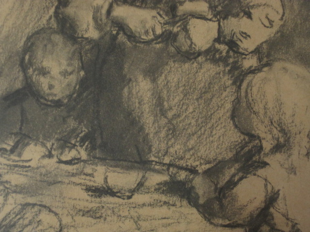 Hein Kever 1854-1922 "mama schilt appel" houtskooltekening ca. 1900 gesigneerd  kopen? Bied vanaf 1!