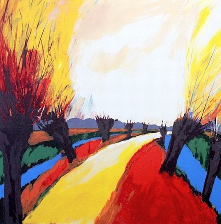 GERDA ELFRING Grote Zeefdruk WILGENPAD verkocht voor € 100!