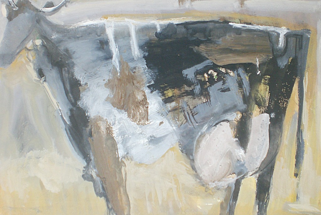 Helen van Zijl: Koe, gemengde techniek (mooi ingelijst) kopen? Bied vanaf 50!