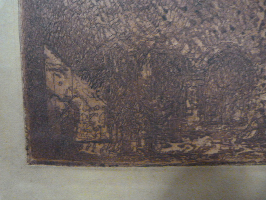 Jacobus Cornelis Wijnandus  Cossaar  -  ets  -  bij de kerk. kopen? Bied vanaf 1!