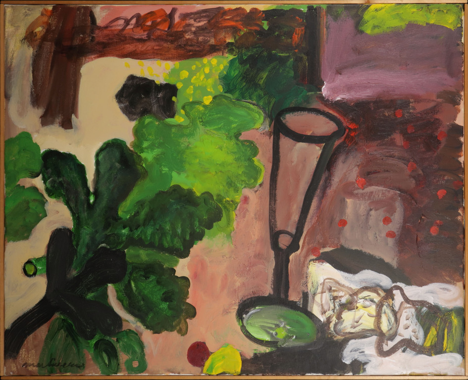 Anton Martineau: Olieverf op doek, Mimosa en glas - Ingelijst (Groot) kopen? Bied vanaf 350!