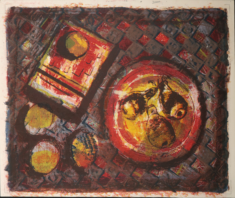 Guus de Ruiter: Kleurenlitho, Stilleven kopen? Bied vanaf 1!