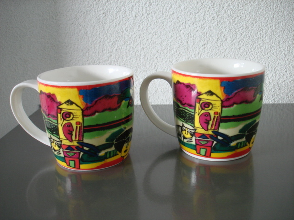 CORNEILLE - keramiek, twee bekers kopen? Bied vanaf 14!