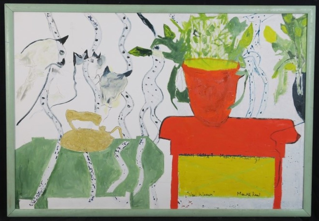 Meertje Kaal: Olieverf en Acryl op doek, Kom Claar! Veel klaren - Ingelijst  kopen? Bied vanaf 50!