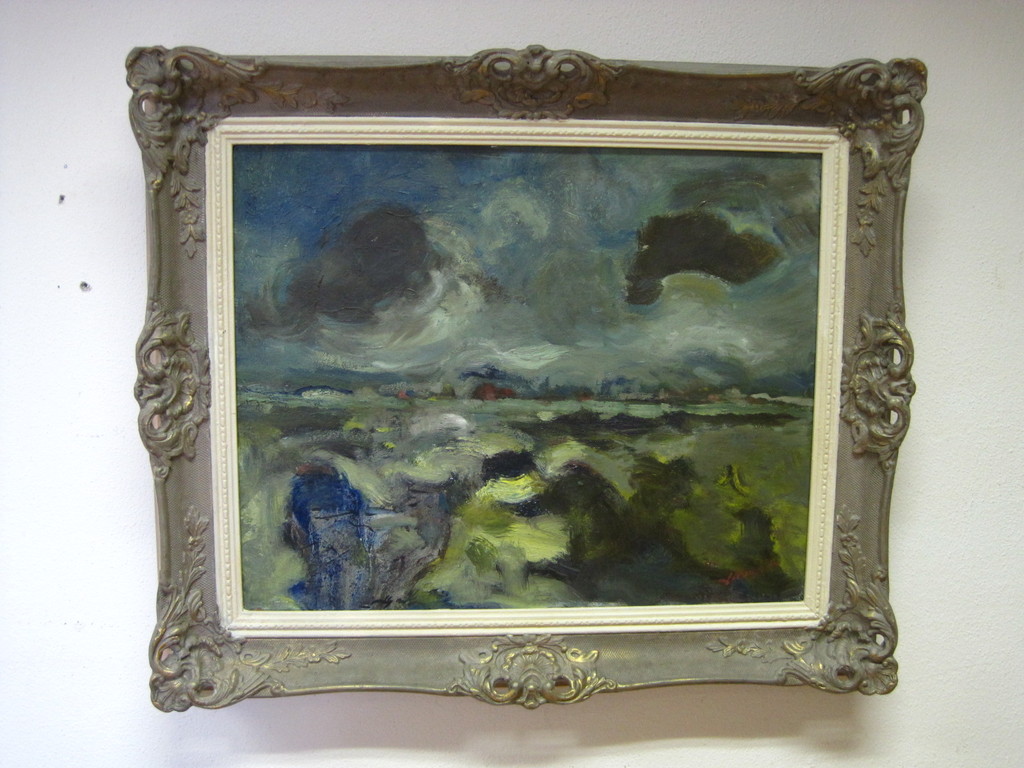 Gerrit Hondius 1891-1970 olieverf "Gezicht op Kampen" ca. 1910 kopen? Bied vanaf 1!