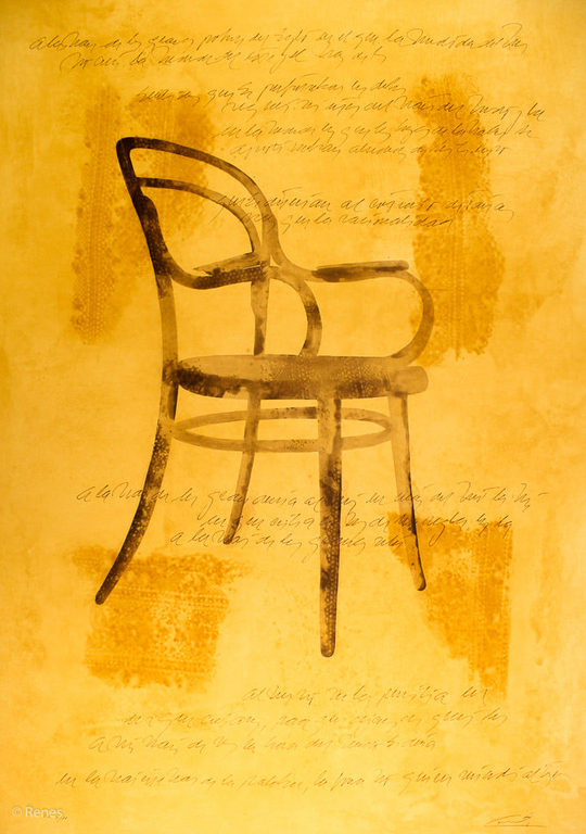 Guillermo Conte 'Cadira' - kleuren ets, oplage 75, handgesigneerd, 1999 kopen? Bied vanaf 139!