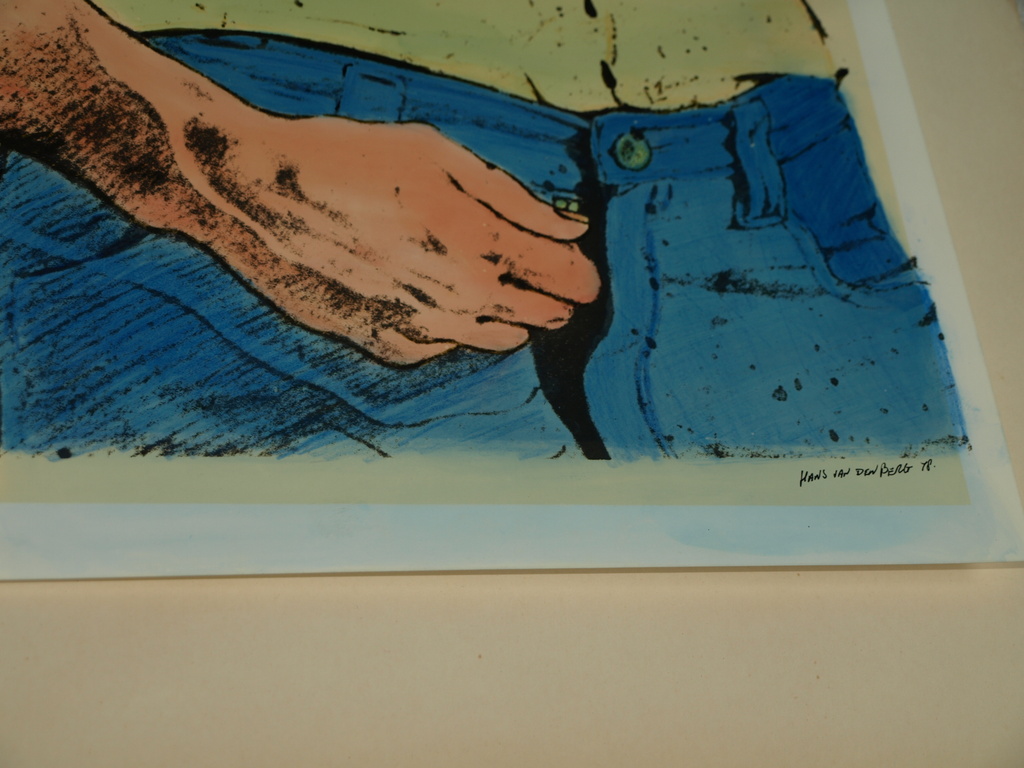 HANS VAN DEN BERG - Zeefdruk – Spijkerbroekrits – Gesigneerd - 1978 kopen? Bied vanaf 1!