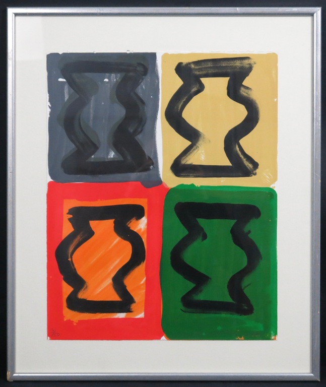 Cees Dolk: Zeefdruk, Serie vaas - Ingelijst kopen? Bied vanaf 40!