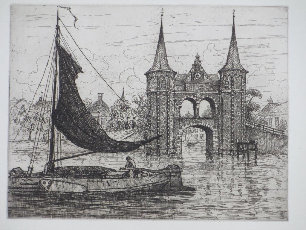 Jan Poortenaar, Waterpoort Sneek, Ets kopen? Bied vanaf 25!