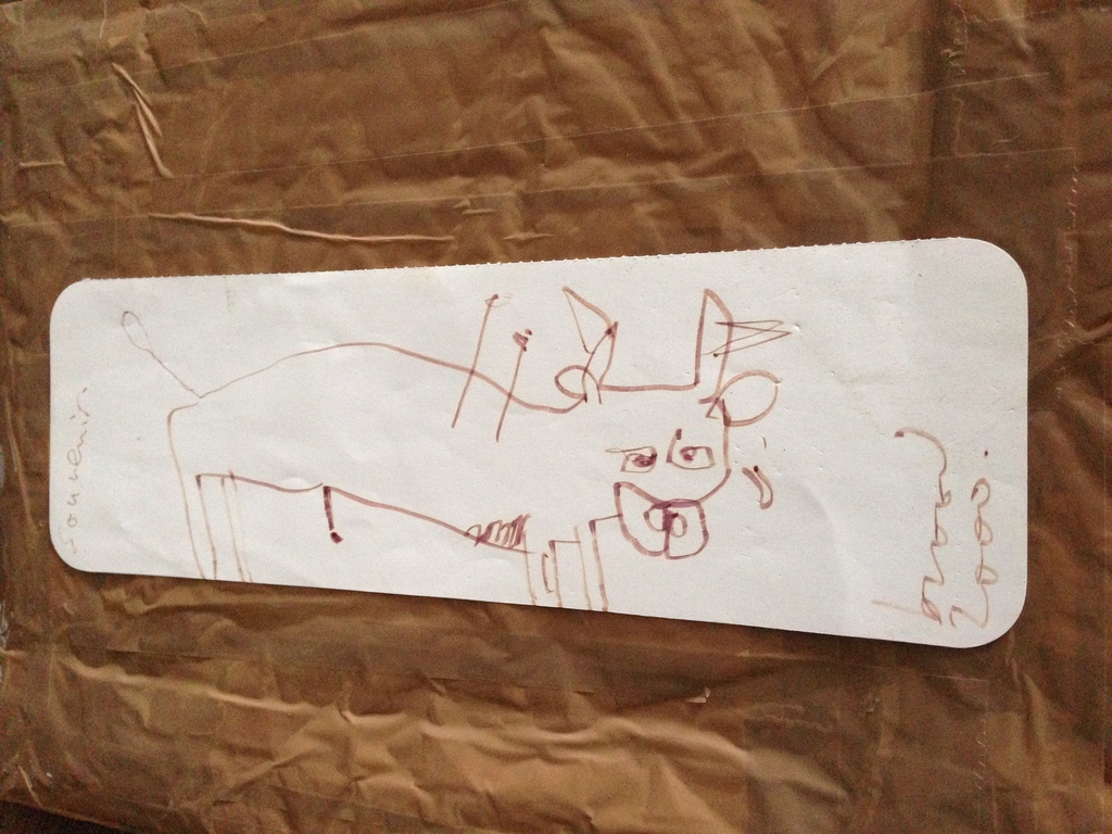 Originele tekening van Herman Brood; Souvenir kopen? Bied vanaf 175!