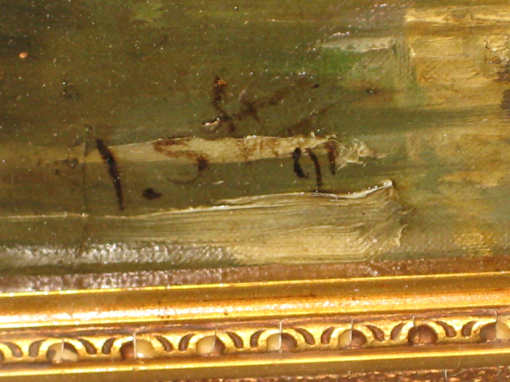 19e eeuws landschap olieverf op doek gesigneerd kopen? Bied vanaf 45!