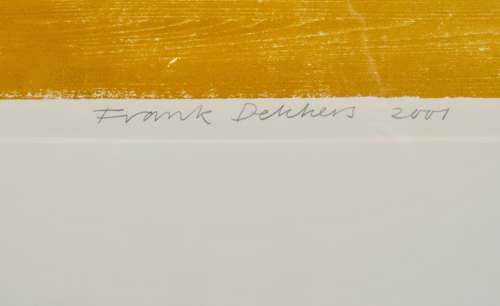 Frank Dekkers: Houtsnede, Zonder titel - Ingelijst kopen? Bied vanaf 70!