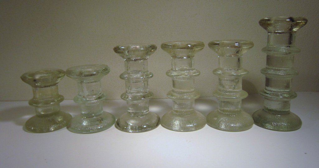 Pukeberg Zweden - 6 glazen kandelaars - Scandinavisch design kopen? Bied vanaf 1!