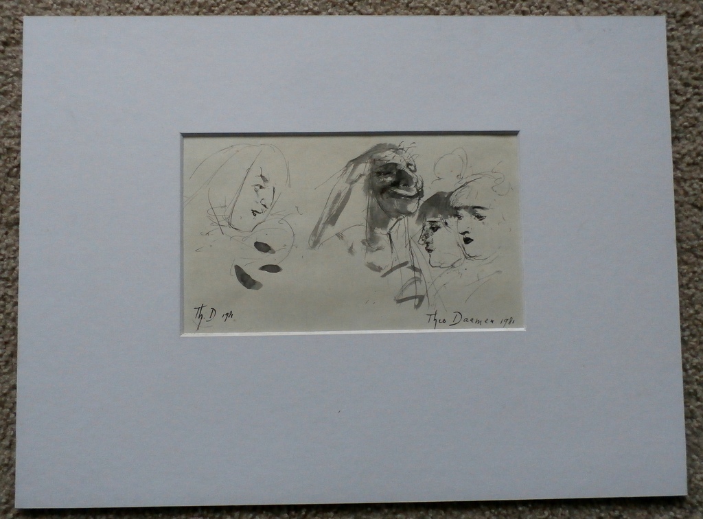 Theo Daamen - tekening - 1981 kopen? Bied vanaf 45!
