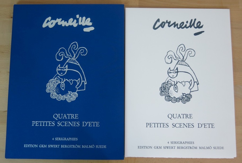 Corneille: Portfolio met 4 zeefdrukken, Quatre petites scenes d'ete kopen? Bied vanaf 300!